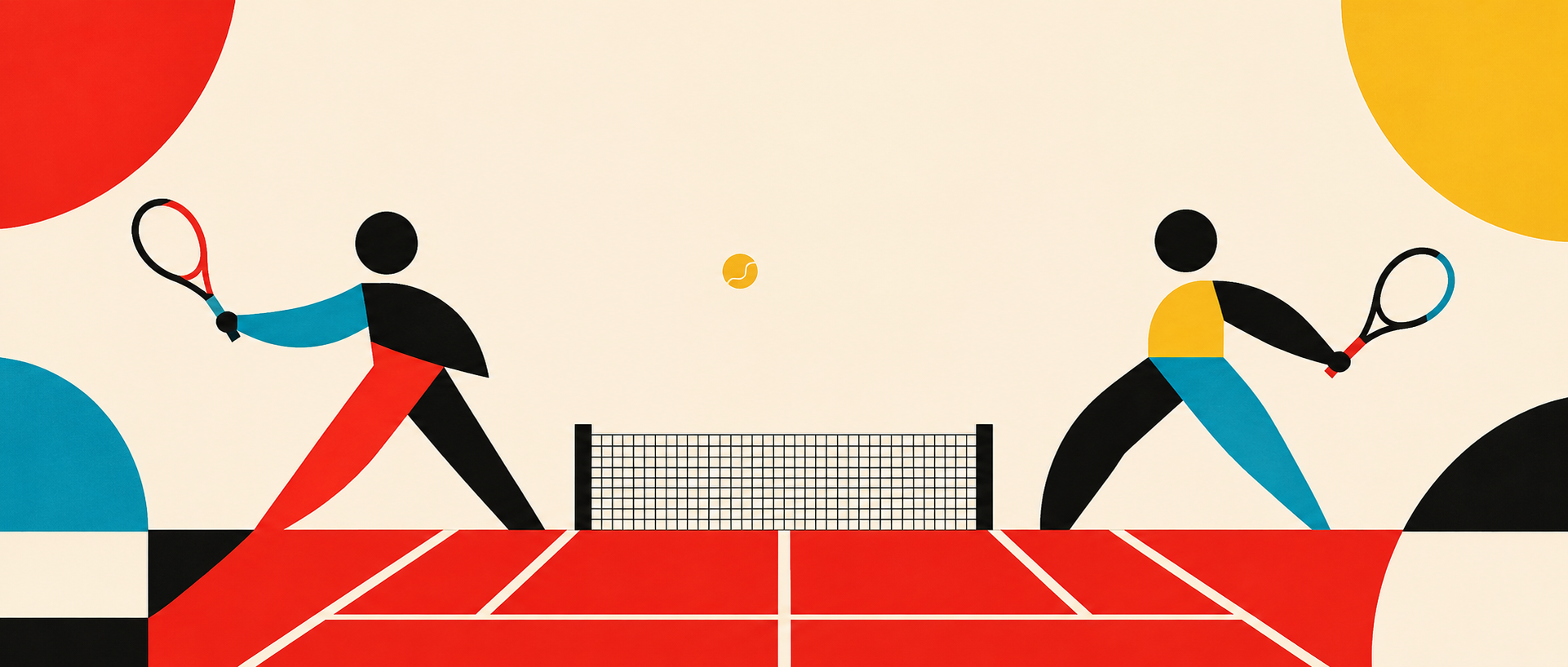 Tennis-Situation zur Vierfeldertafel